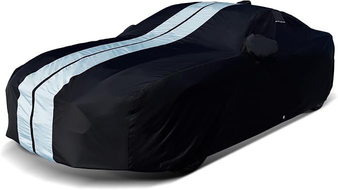 iCarCover Fits [1997-2016 Porsche Boxster] Premium Custom Car Cover Waterproof All Weather Resistant Outdoor Indoor Sun Snow Storm UV Protection Form-Fit Padded Cover with Straps - Black/Gray