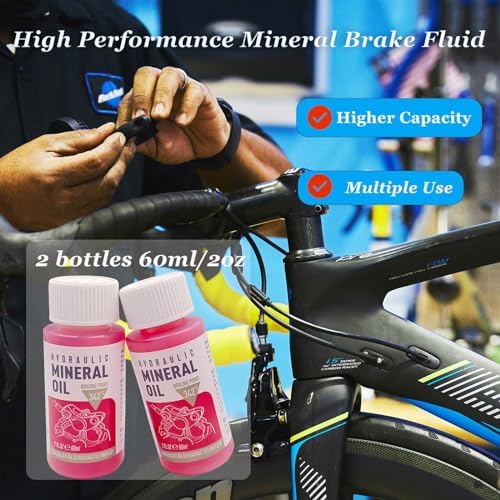 Brake Bleed Kit for Shimano Hydraulic Brakes, Brake Fluid Change Hydraulic Kits, Including High Performance Brake Fluid Mineral Oil 120ml