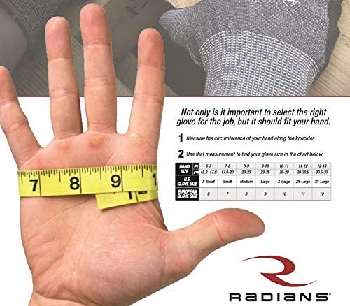 Radians RWG603 Cut Protection Sandy Foam Nitrile Coated Glove, Cut Protection Level A5
