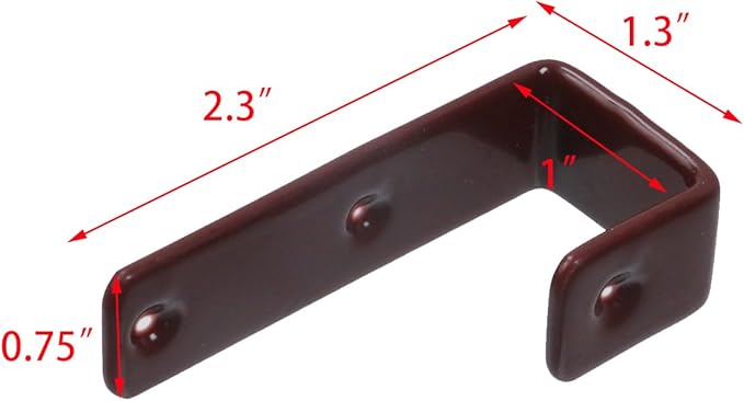 Coshar 2Pcs Stainless Steel J Hooks Coffee Color 1 Inch Heavy Duty Hook Bracket for Bed Decor, Garage Storage, Cable Tool Organization - Coffee Color 1 Inch