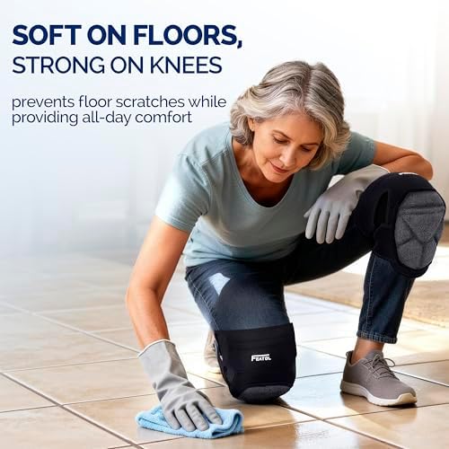 FEATOL Knee Pads for Men & Women, Soft Foam Cushioning for Work