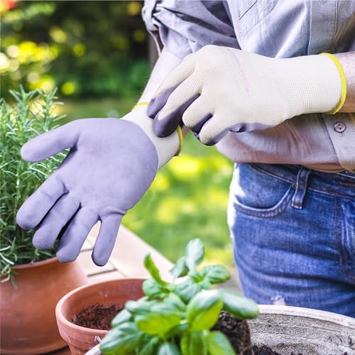 HANDLANDY 2/3/6 Pairs Womens Gardening Gloves, Garden Gloves for Women