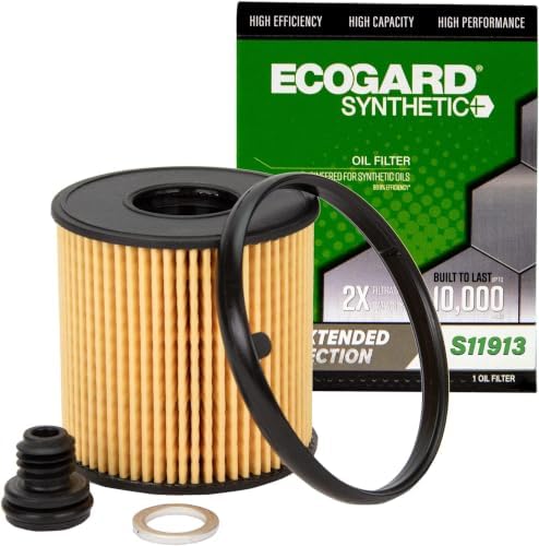 ECOGARD S11913 Premium Cartridge Engine Oil Filter for Synthetic Oil Fits Hyundai Elantra 2.0L 2021-2022, Sonata 2.0L HYBRID 2020-2022 (Pack of 6)