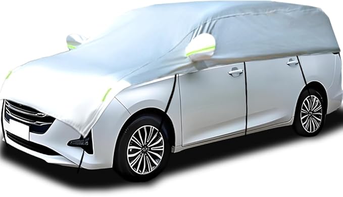 Half Car Cover Car Cover for Sunshade Half Car Body Cover Snow Cover Waterproof Universal 210D with Cotton (SUV/MPV)