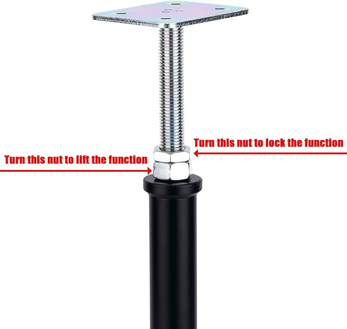 2-Pack Adjustment Floor Jack Post Floor Jack Lift Supports 12.5-16.5 Inch Adjustable House Jack,Adjust Supports,Lift Supports,Mini Screw Jack, Floor Straightener,Level Supports