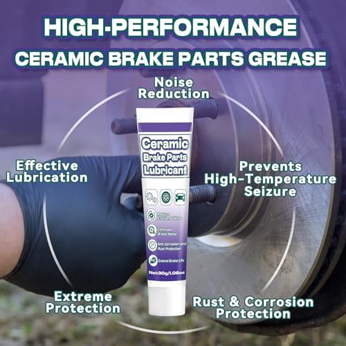 AstraVox Anti-Seize & Squeal Ceramic Brake Grease for Automotive with Brush
