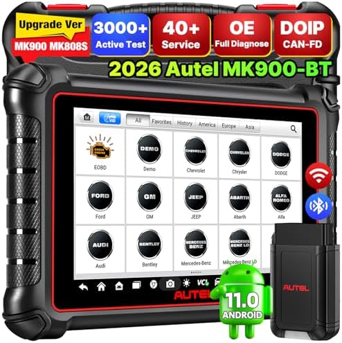 Autel Scanner MaxiCOM MK900BT Bidirectional Tool, 40+ Service, CAN-FD& DOIP