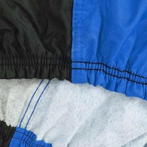 SR1 Performance USA C7 Corvette Car Cover - Custom Fit Indoor/Outdoor UV & Rain Protection - Ultraguard 300 Denier High End for 2014-2019 Stingray, Z51, Z06, Grand Sport (Black with Blue Stripes)