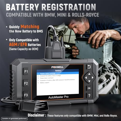 FOXWELL NT510 Pro fit for BMW, 2-in-1 Scan Tool & 12V Battery Tester