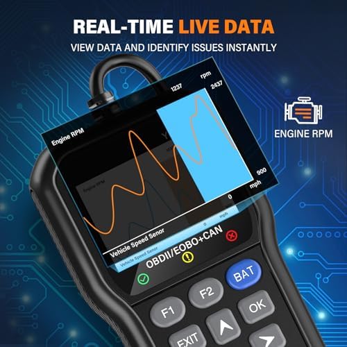 BluSon YM319 OBD2 Scanner Diagnostic Tool with Battery Tester, Scan Tool