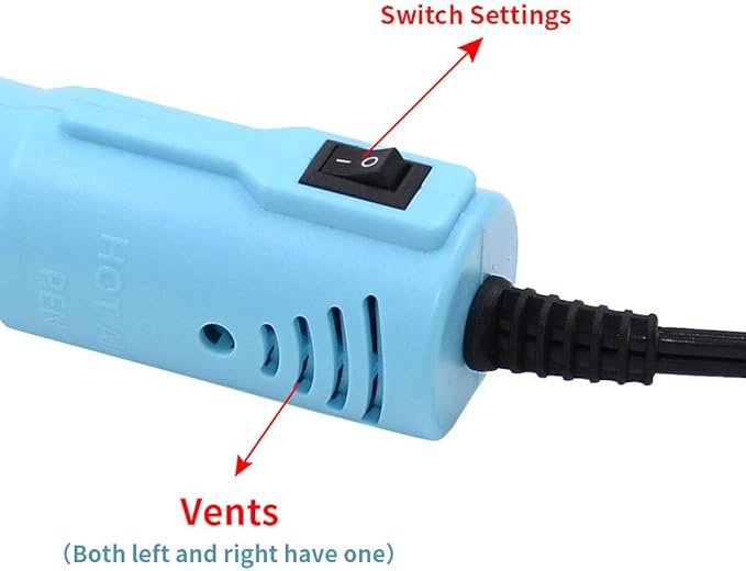 mofa Heat gun,Mini Hot Air Gun Tools Shrink Pen with Stand For DIY Embossing And Drying Paint Multi-Purpose Electric Heating Nozzle 150W 110V (Blue)