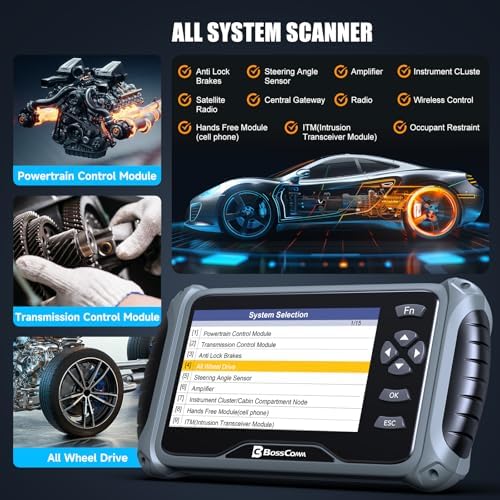 2026 BOSSOMM IF745 Full System OBD2 Scanner Code Reader
