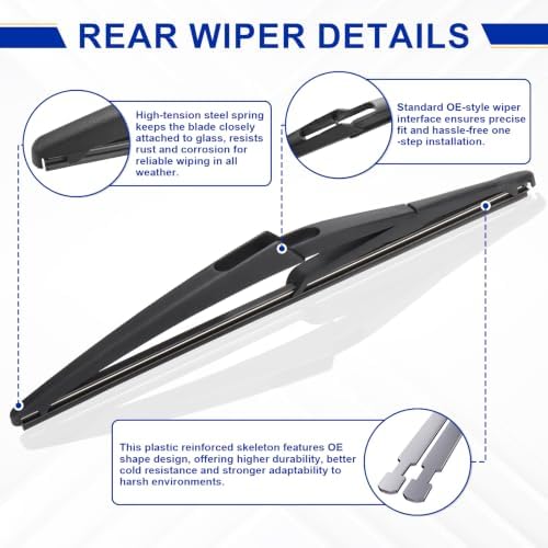 KAIYI 3 Pack Windshield Wipers Compatible with Nissan Rogue 2008-2013