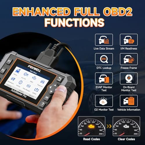 2026 FOXWELL NT614 Elite OBD2 Scanner, 4 Systems, 5 Resets Code Reader