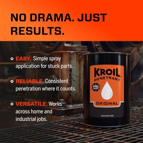 Kroil Original Penetrating Oil (Liquid-5 Gallon Pail-Single) | Penetrant for Rusted Bolts, Metal, Hinges, Chains, Moving Parts | Rust, Corrosion Inhibitor (KL051)