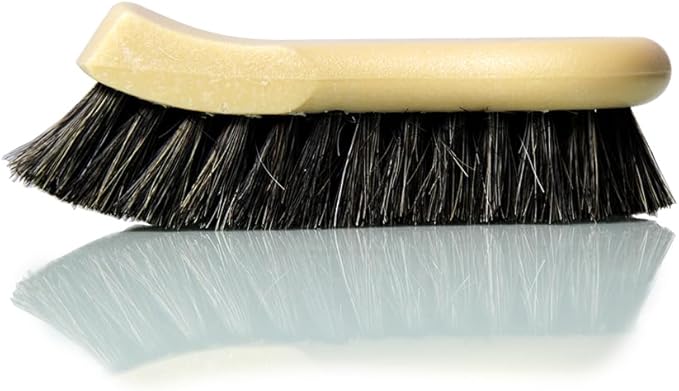 Chemical Guys Long Bristle Horse Hair Leather Cleaning Brush - Leather Brush to Gently Clean Car Interiors, Furniture, Sneakers, Boots, and More - Safe for Natural, Synthetic, Faux, and Pleather