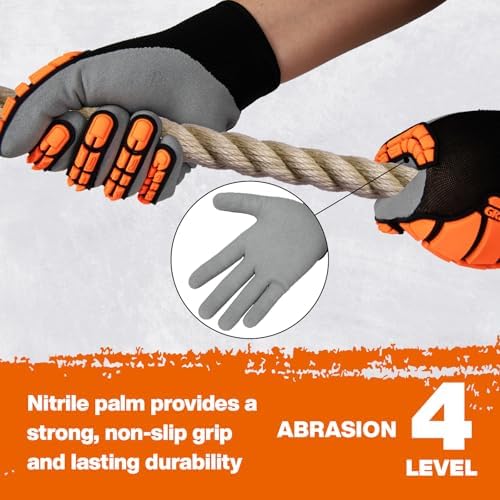 Safety Work Gloves for Men Women,Impact Work Gloves