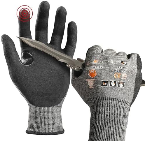Schwer 2 Pairs A4 AIR-SKIN Cut Resistant Work Gloves, AR5918, XL