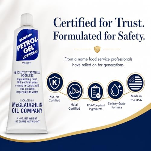 Petrol-Gel NSF H1 Food Safe Lubricant-White Grease for O-Rings & Valves 4oz