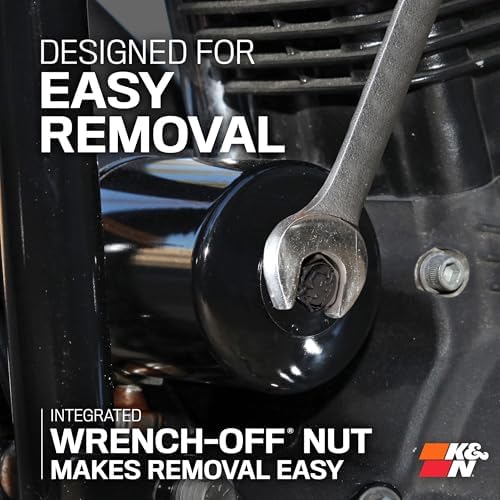 K&N Motorcycle Oil Filter: High Performance, Wrench Off Nut, KN-204C