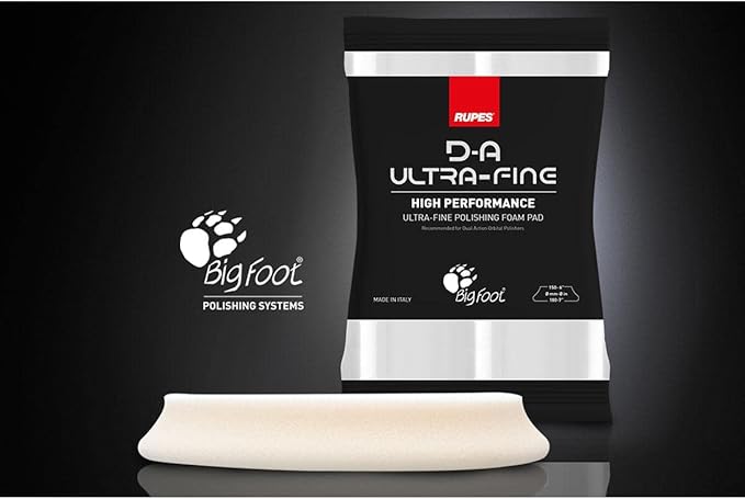 RUPES 1 X Bigfoot D-A Fine High Performance Foam Compound Polishing Pad White 80 x 100mm