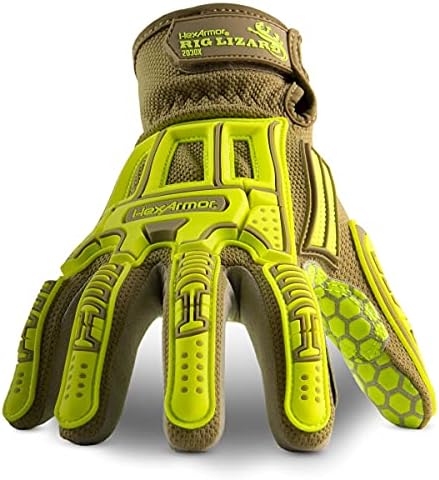 HexArmor Cut and Puncture Resistant Impact Protection Work Gloves | Rig Lizard® Series 2030X | Medium