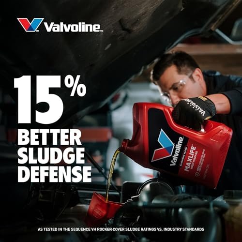 Valvoline High Mileage with MaxLife Technology SAE 5W-30 Synthetic Blend Motor Oil 5 QT, Case of 3 (Packaging May Vary)