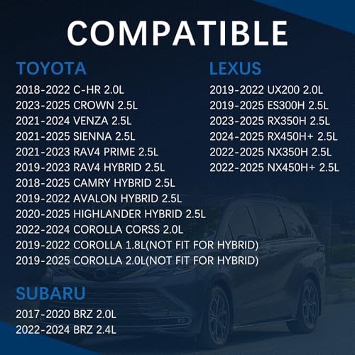 CA12289 17801-77050 Engine Air Filter for 2018-2025 Toyota Avalon/Camry/RAV4 Hybrid C-HR Corolla,Lexus ES300H NX350H UX200,Subaru BRZ