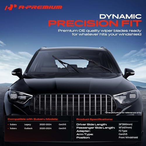 A-Premium 26" + 18" Windshield Wiper Blades Compatible with Subaru