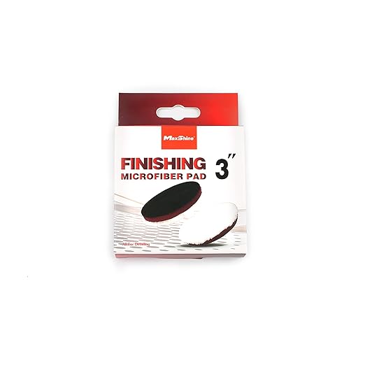 Maxshine 3" Universal Microfiber Polishing Foam Pad for Finishing – Ultra-Soft Microfiber with Hook & Loop – Compatible with DA & Rotary Polishers – Ideal for Final Polishing Steps
