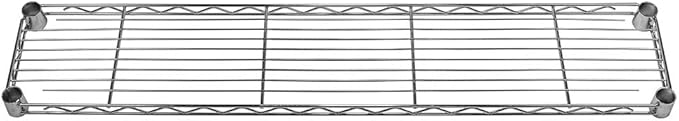 SI 8" d x 42" w Chrome Wire Shelving with 2 Tier Shelves, 800lbs Capacity Each, Modern, Contemporary, Industrial Style