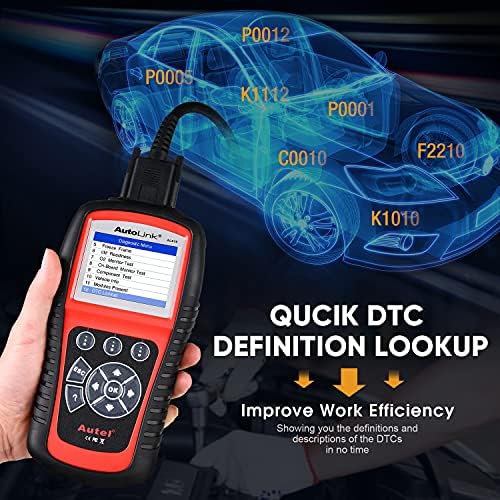 Autel AutoLink AL619 OBD2 Scanner, ABS SRS Warning Light Diagnostic Tool