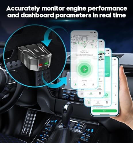 OBD2 Scanner Diagnostic Tool, Car Scanner for iOS & Android, Bluetooth 5.4