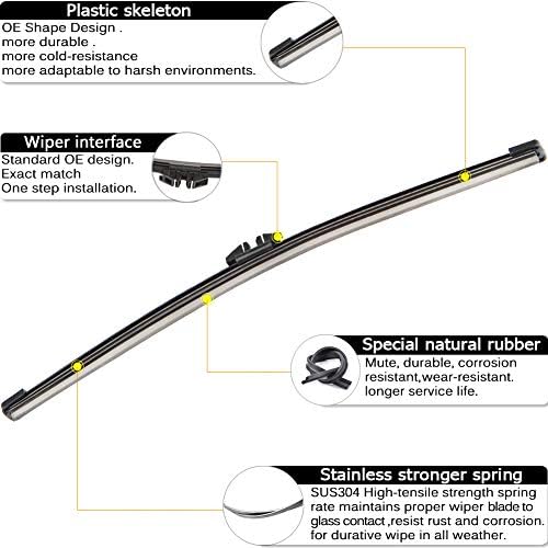 Rear Wiper Arm Blade Replacement for Ford Explorer Escape Lincoln MKX