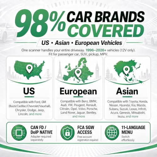 LAUNCH CRP123 Advanced OBD2 Scanner, 8 Reset Scan Tool for 98% Car Brand
