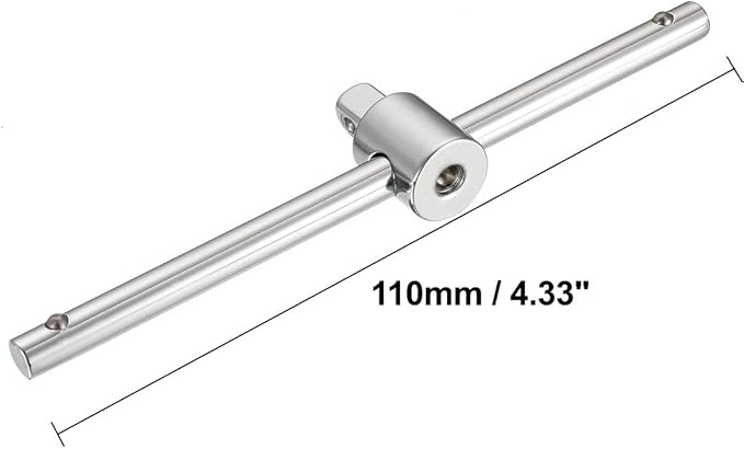 uxcell 1/4 Inch Drive Sliding Wrench Breaker Bar Adjustable T-Handle Socket Hand Tool