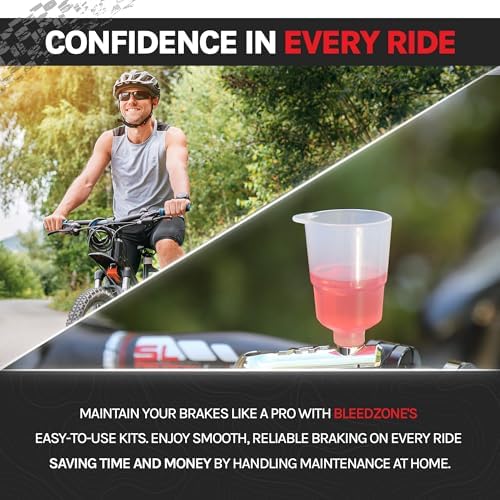 BleedZone Brake Bleed Kit with Mineral Oil for Shimano and Tektro Hydraulic Brakes – Bicycle Maintenance Set for MTB, Road Bikes and Hydraulic Systems