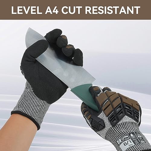 Safety Work Gloves,Impact Gloves for Men Women,Cut Resistant
