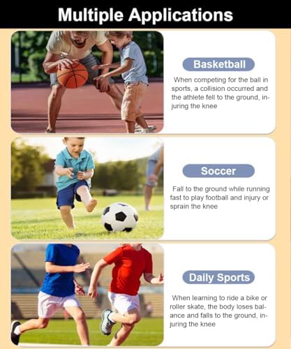 Basketball Knee Pads for Kids Volleyball Knee Pads, Honeycomb Basketball Sleeves Baseball Sleeves Youth Boys & Girls, Knee Savers for Catchers Youth Wrestling Soccer Football Volleyball Roller Skating (Light Blue, Medium)