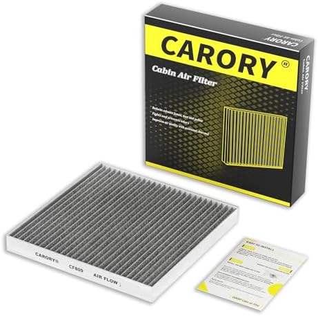 CARORY Cabin Air Filter w/Activated Carbon for Chevy Silverado 1500 2014-2018, Tahoe 2015-2020, Suburban 2015-2020, GMC Sierra 1500 2014-2018, Yukon 2014-2020, Yukon XL 2014-2020, CF809