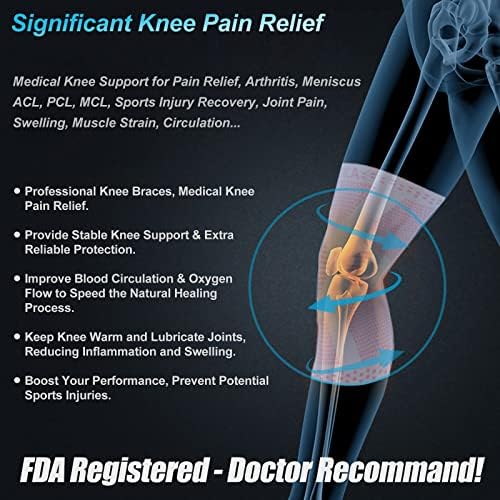 NEENCA Professional Knee Brace, Medical Knee Support for Women & Men Relief