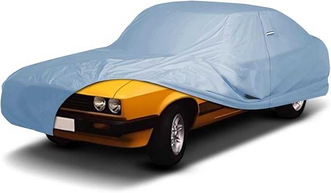 iCarCover Premium Car Cover for 1962-1986 Ford Capri Heavy Duty Waterproof All-Weather Automobiles Custom Fit Indoor Outdoor UV Snow Protection Covers with Straps and Bag