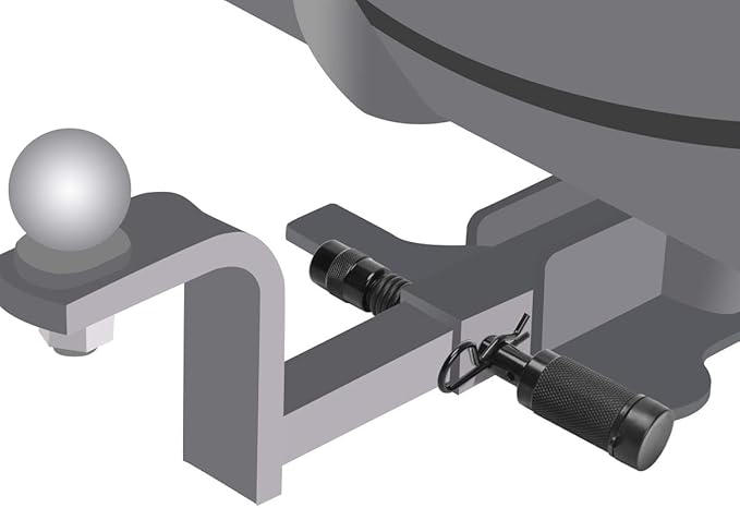 Coolrunner Trailer Hitch Lock Pin Set, 5/8" Extra Long Black Locking Hitch Pin, Heavy Duty Tow Hitch Receiver Lock with Anti-Rattle, Keys, Rubber Cap(5/8" Not Keyed Alike)