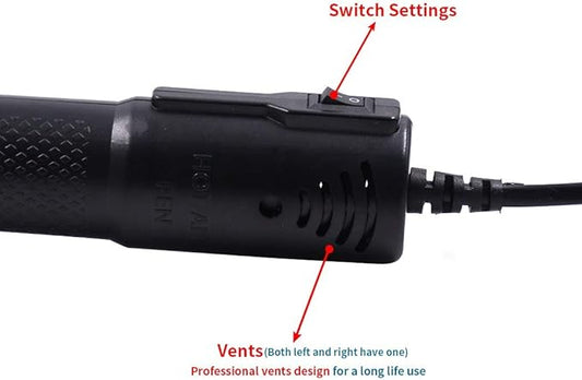 mofa Embossing Heat Pen,Mini Heat Gun,Hot Air Pen Tools Shrink Pen with Stand For DIY Embossing And Drying Paint Multi-Purpose Electric Heating Nozzle 150W 110V (Black,Black)