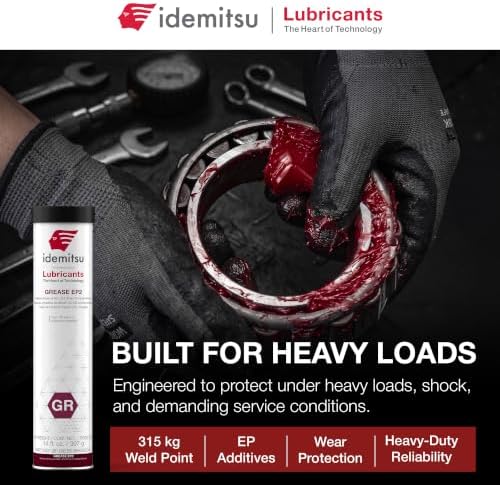 Idemitsu EP2 Red All Purpose Grease NLGI 2 – 14 oz Cartridge, Case of 10