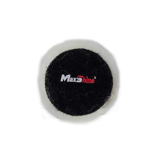 Maxshine 3" Universal Wool Buffing Polishing Pad – 100% Natural Wool with Hook & Loop – Professional Pad for Paint Correction & Oxidation Removal – Compatible with DA & Rotary Polishers