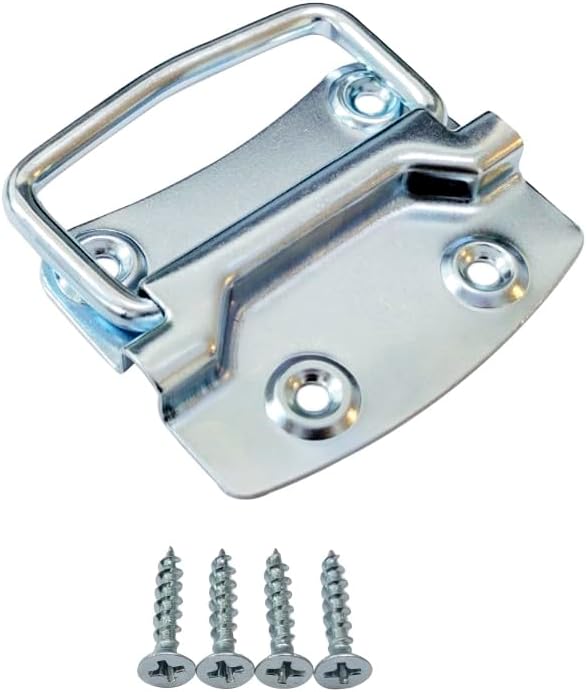 QCAA Heavy Duty Ring Pull Chest Handle for Box Lift Door Chest, 3.5", Zinc Plated, Made in Taiwan, 12 Pack