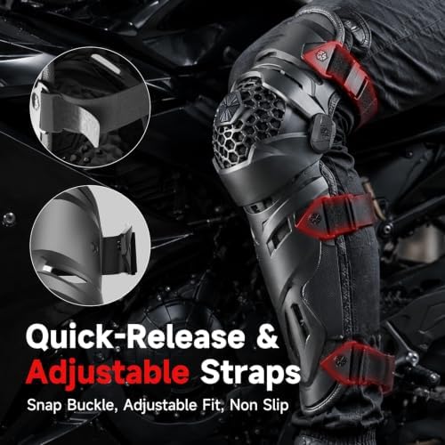 Scoyco Motorcycle Knee Pads CE Level 2 Impact Resistant Flexible Adjustable