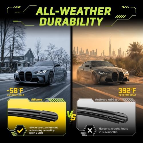 Silicone Windshield Wiper blades Replacement for