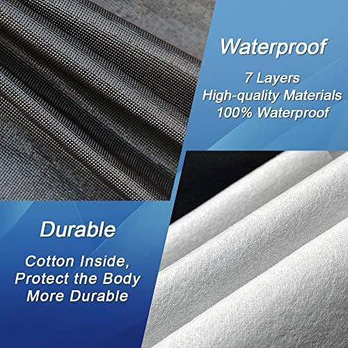 KouKou Waterproof SUV Car Cover Suitable for Mazda CX-30 from 2019 to 2025, 7 Layers Windproof All Weather Waterproof Outdoor Cover Sun Rain UV Dust Snow Protection. Black